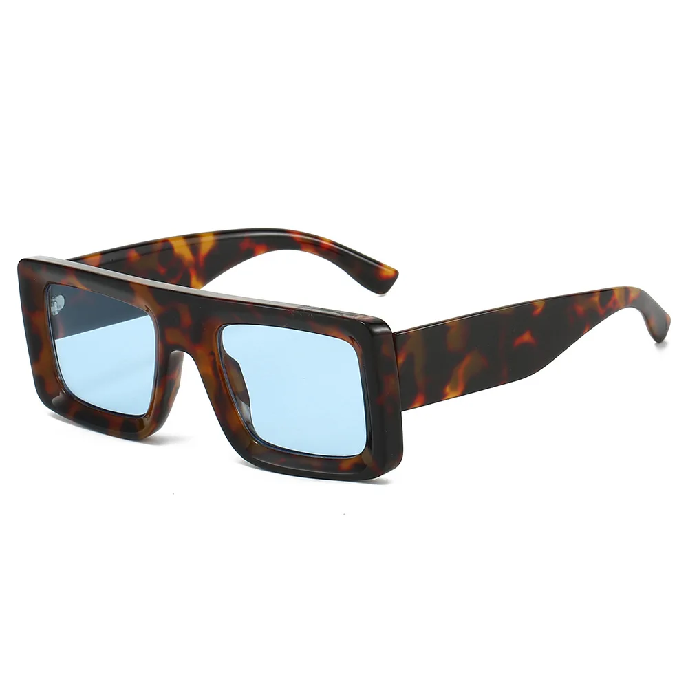 Sonnenbrille mit großem Rahmen für Herren und Damen, kräftige Designer-Mode, quadratische Sonnenbrille, UV400, für Reisen, Sand, Sonnenschutz