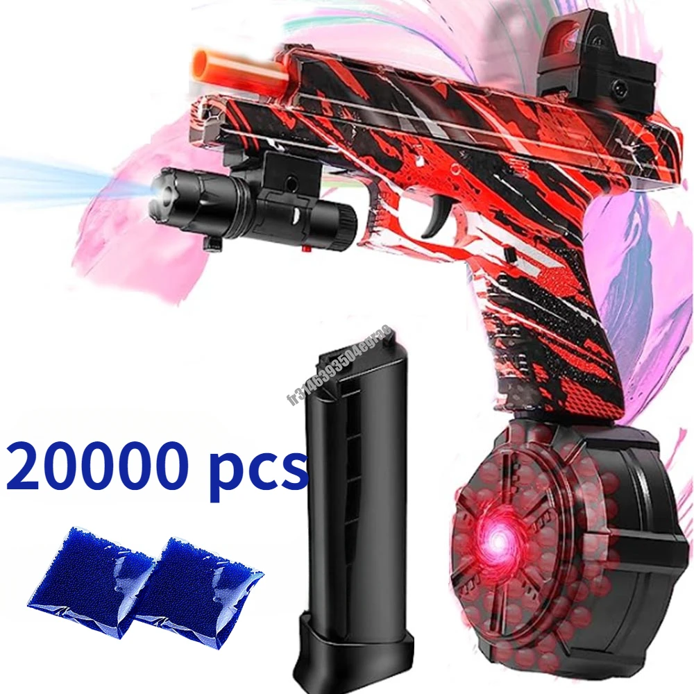 JM X2 Electric Two-in-one Children's Toy Gun Launches Gel Water Bombs Outdoor Real-life Battle Safety Toy Birthday Gift