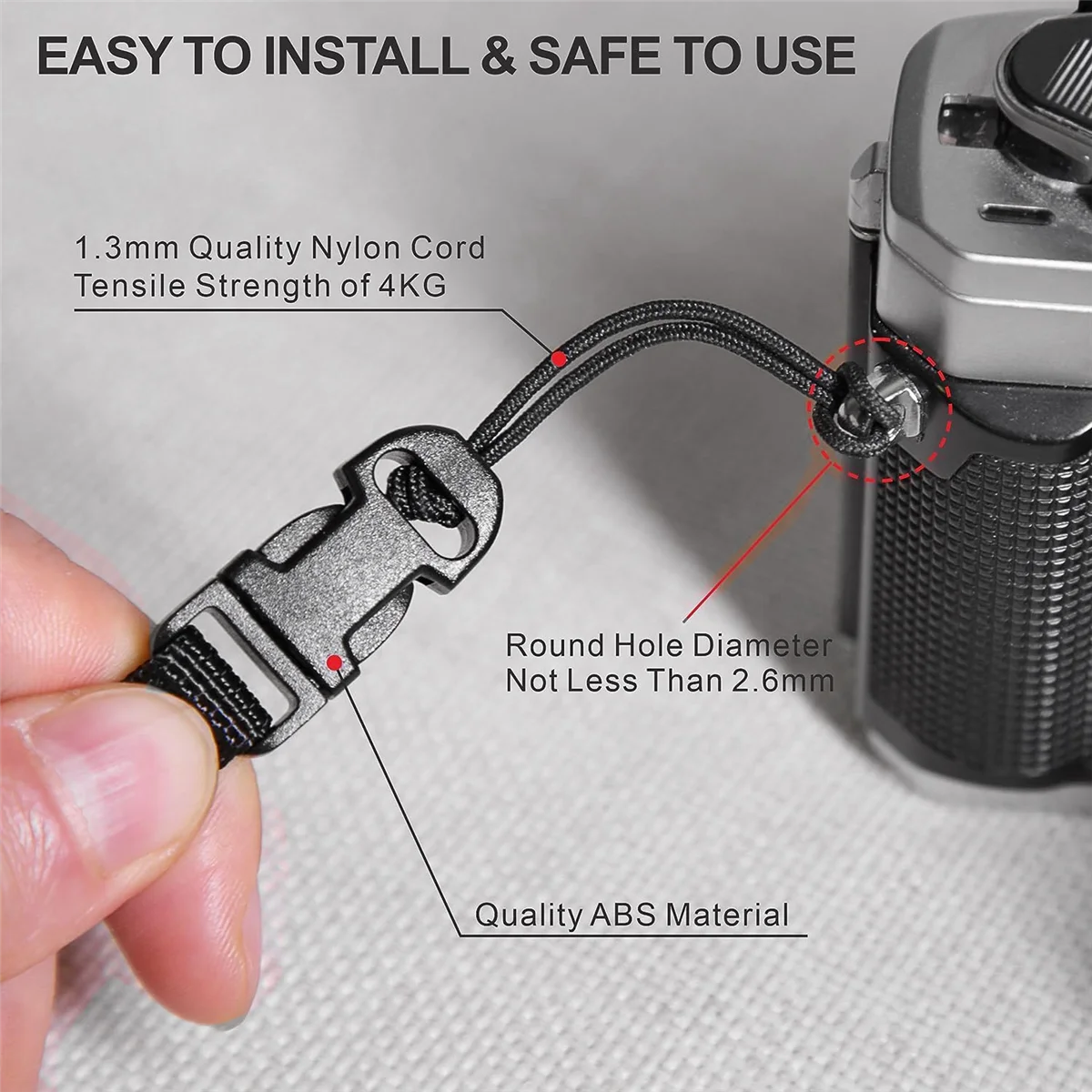 4 pezzi cinghia per fotocamera a sgancio rapido passanti QD adattatore connettore fotocamera clip a sgancio rapido per fotocamere digitali, binocolo ST