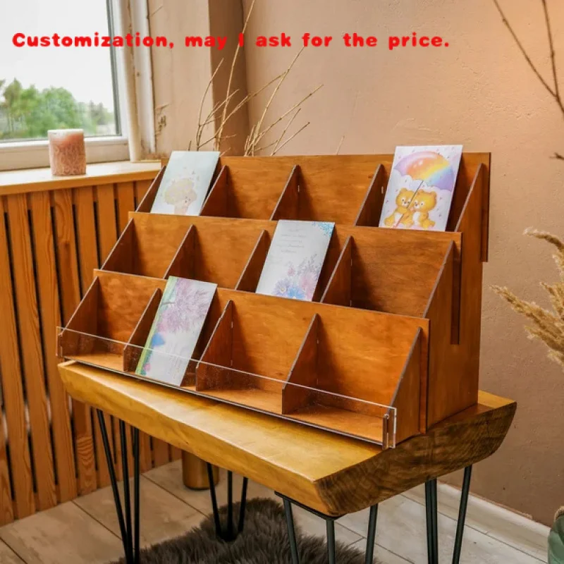 custom.Supermarket Foldable Rotatable Wooden Retail Shelving Convenient Shop Display Rack Shelves Cosmetic Convenience Store