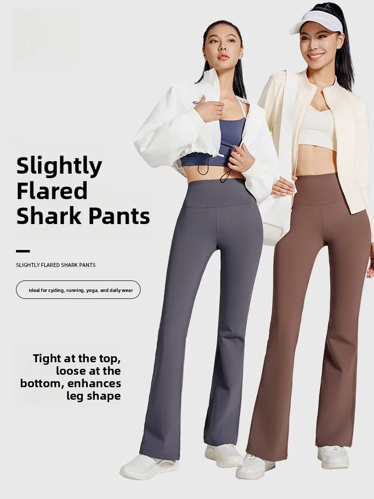 

High Waist Yoga Pants Women's Fitn Dance Trousers Fce Lined Bootcut Pants Thiened Polyester Spandex Blend