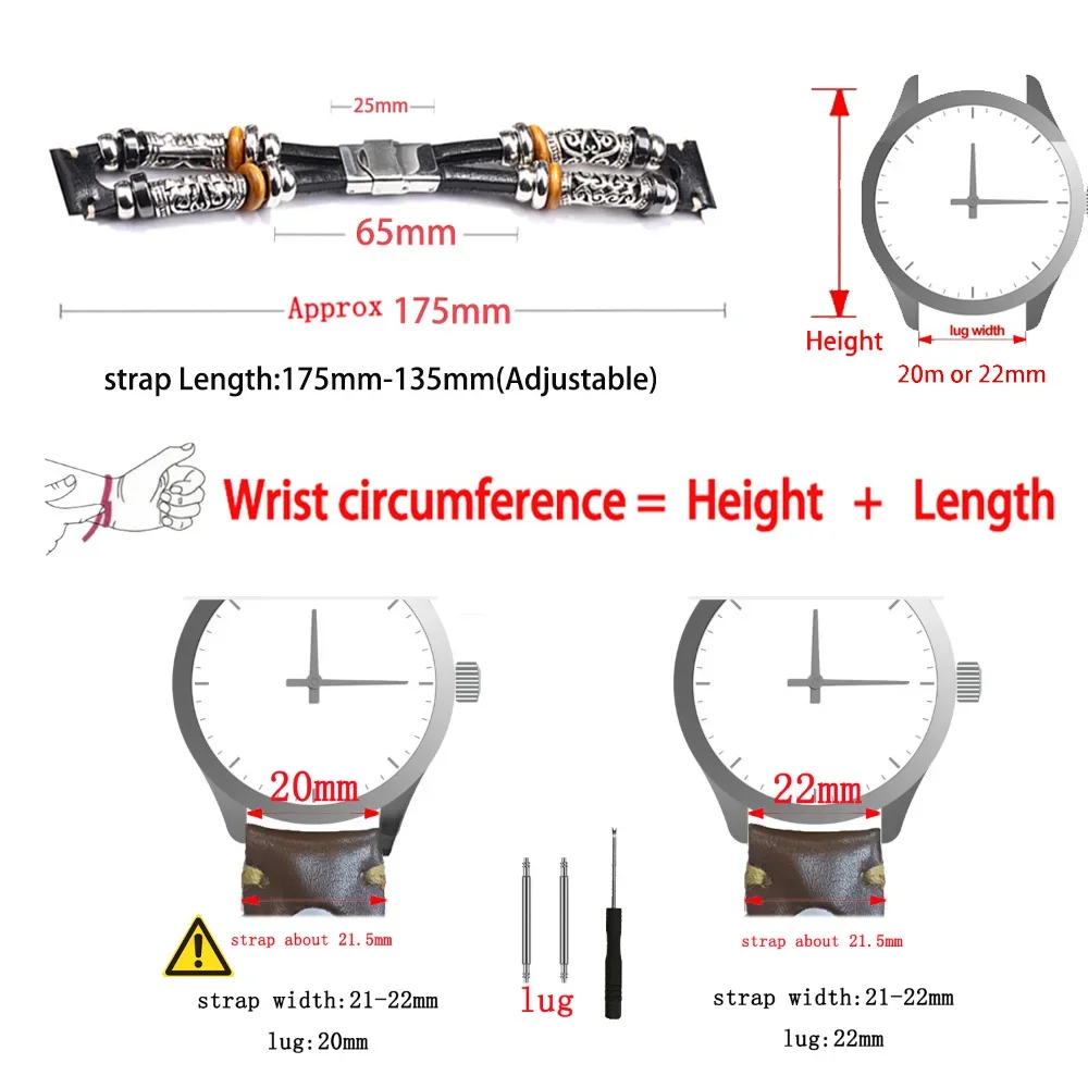 Correa de cuero para Huawe Watch GT2 46mm GT 2 Pro/2e correa para Samsung Galaxy Watch 3 41mm/Active Correa genuina Retro hecha a mano