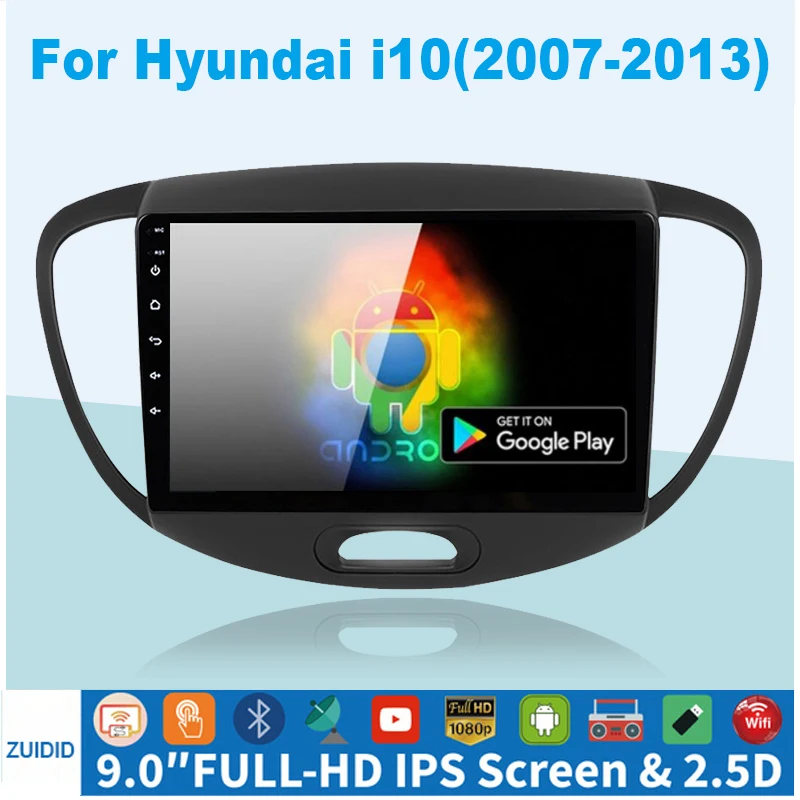 

4+64G CarPlay 2din Android Auto Radio GPS Multimedia Player for Hyundai i10 2007 2008 2009 2010-2013 DSP IPS 2DIN Car stereo