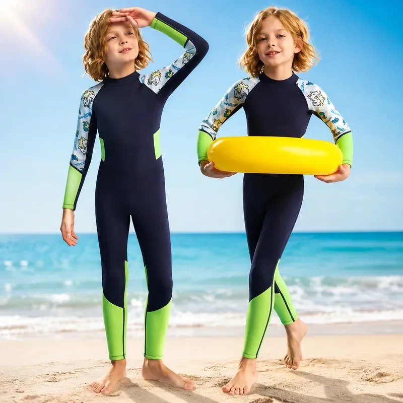 For DIVE & SAIL 1.5MM Kids One Piece Wetsuit Medium Older Children Swimming Surfing Cold Warm Snorkeling Swimsuit