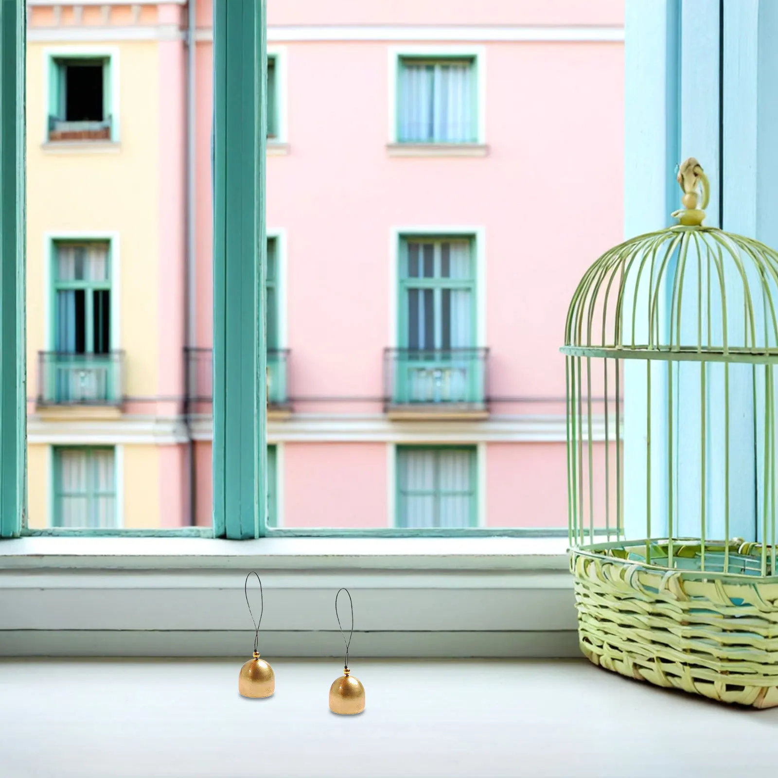 

6Pcs Wind Chime Bells Small Brass Vintage Metal Hanging Bells for Door Window Garden Decor Mini Jingle Bell Ornaments Pendant