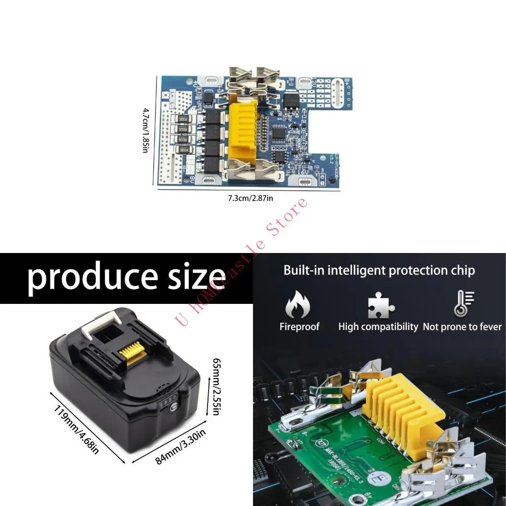 

63HF High Capacity 18650 Battery Pack Housing Complete Plastic Case Set Overcharge Overheat Protective with PCB Circuit Board