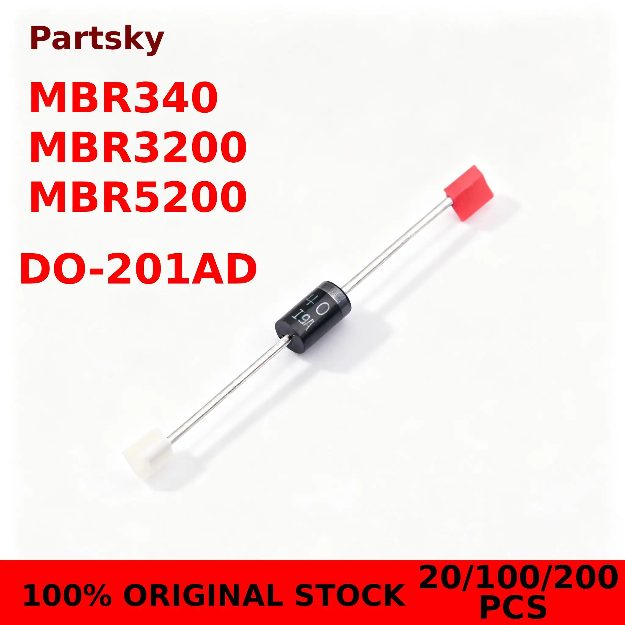 20/100/200PCS NEW MBR320 MBR3200 MBR5200 DO-201AD Schottky Barrier Rectifier Diode IN STOCK