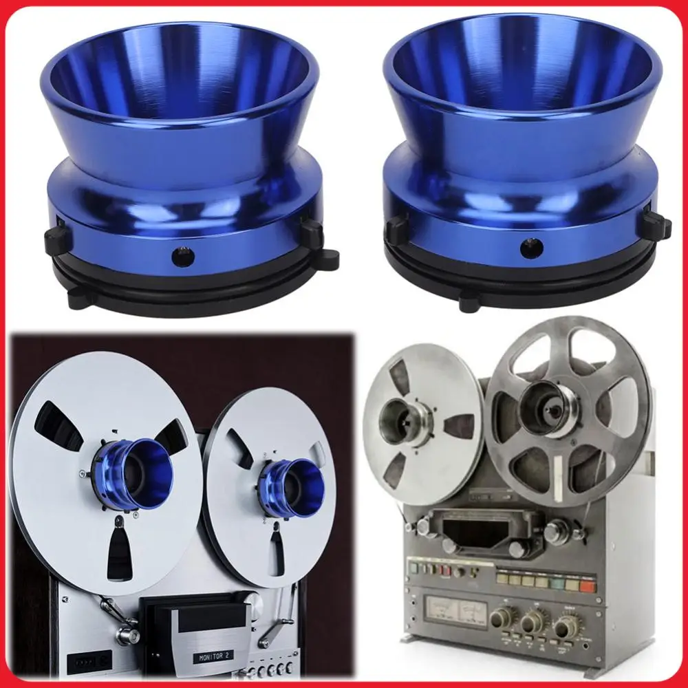 

1Pair NAB Hub Adapters Polished Aluminum Alloy 10inch Opener Universal Loading Device for Studer ReVox for Akai for Teac