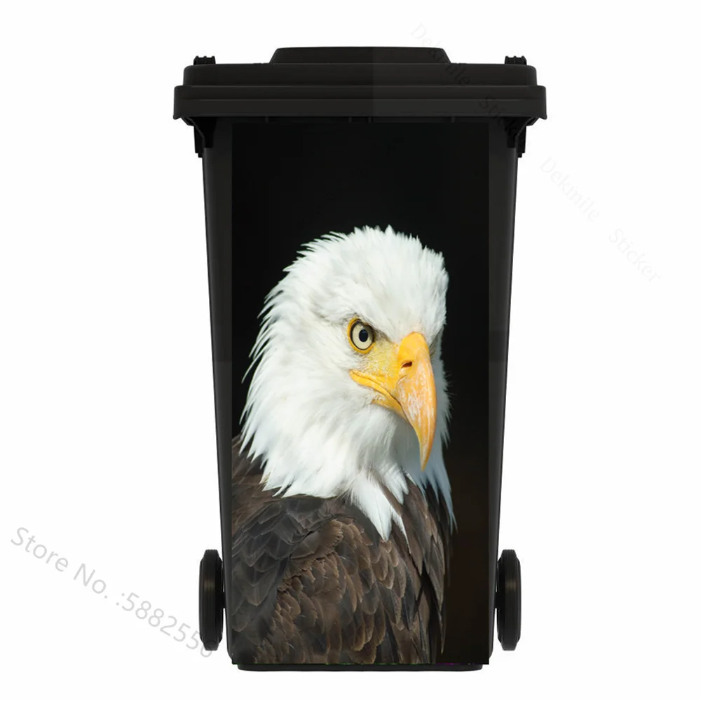 Adorable Animals Cat Rubbish Bin Stickers Funny Dog Horse Kitchen Decor Removable Waterproof Vinyl Home Decoration Wall Decals view 4