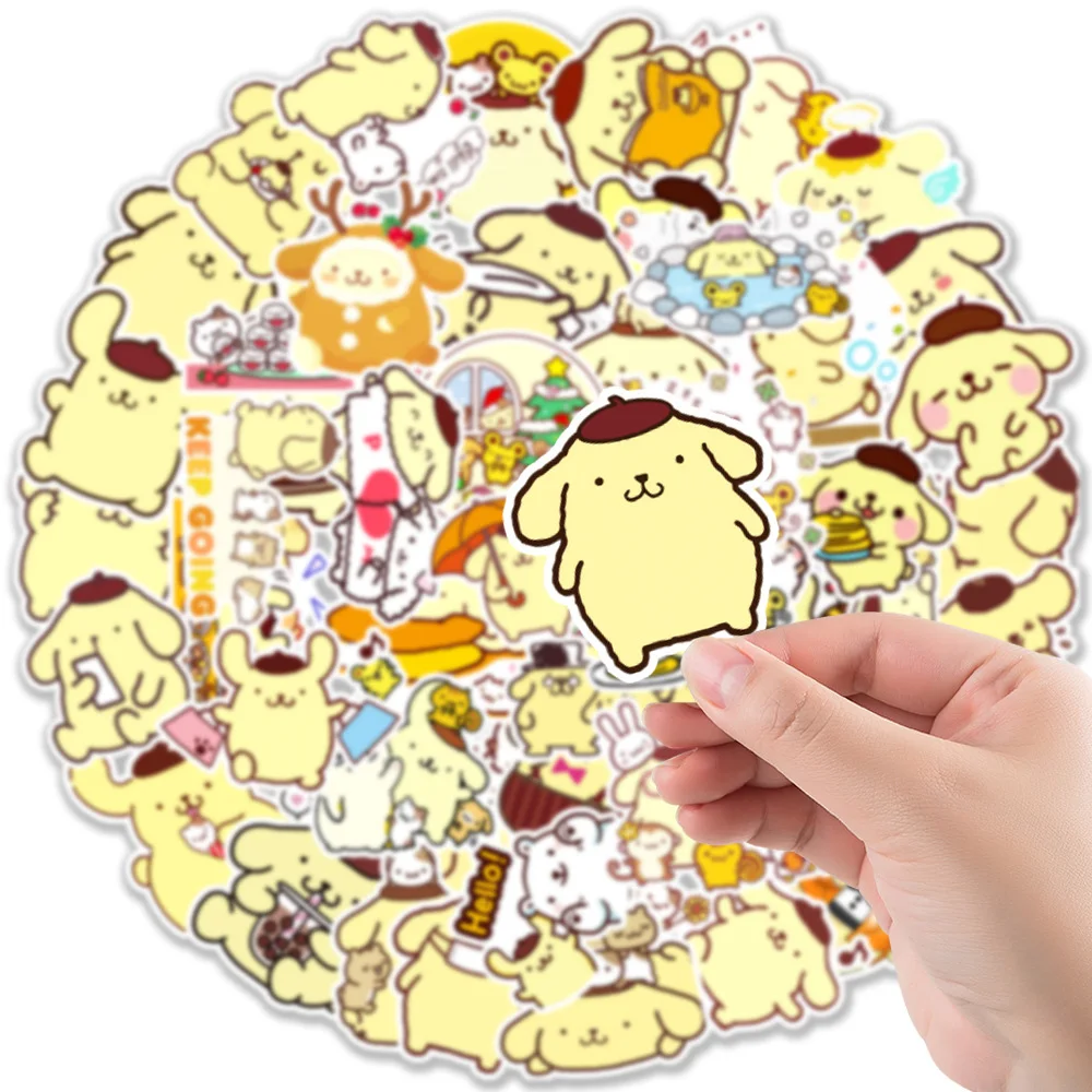 10/30/50PCS Cute Pompompurin Anime Cartoon Stickers DIY Scrapbook Phone Laptop Guitar Stationery Kid Toy Graffiti Sticker Gift