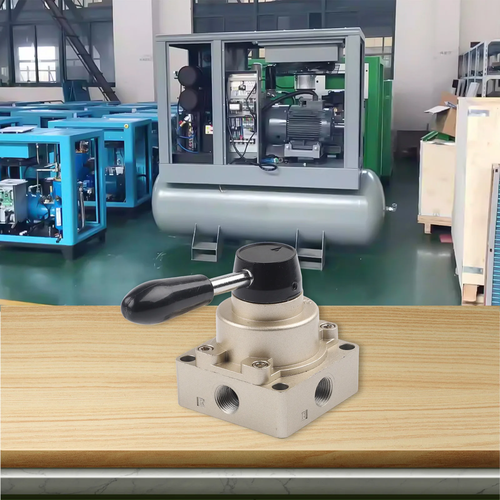 3 8 Inch Valve Air Flow Control Light Reversing Rotation Valve Pneumatic Valve Sensitive Steering Handle Three-Speed Adjustment