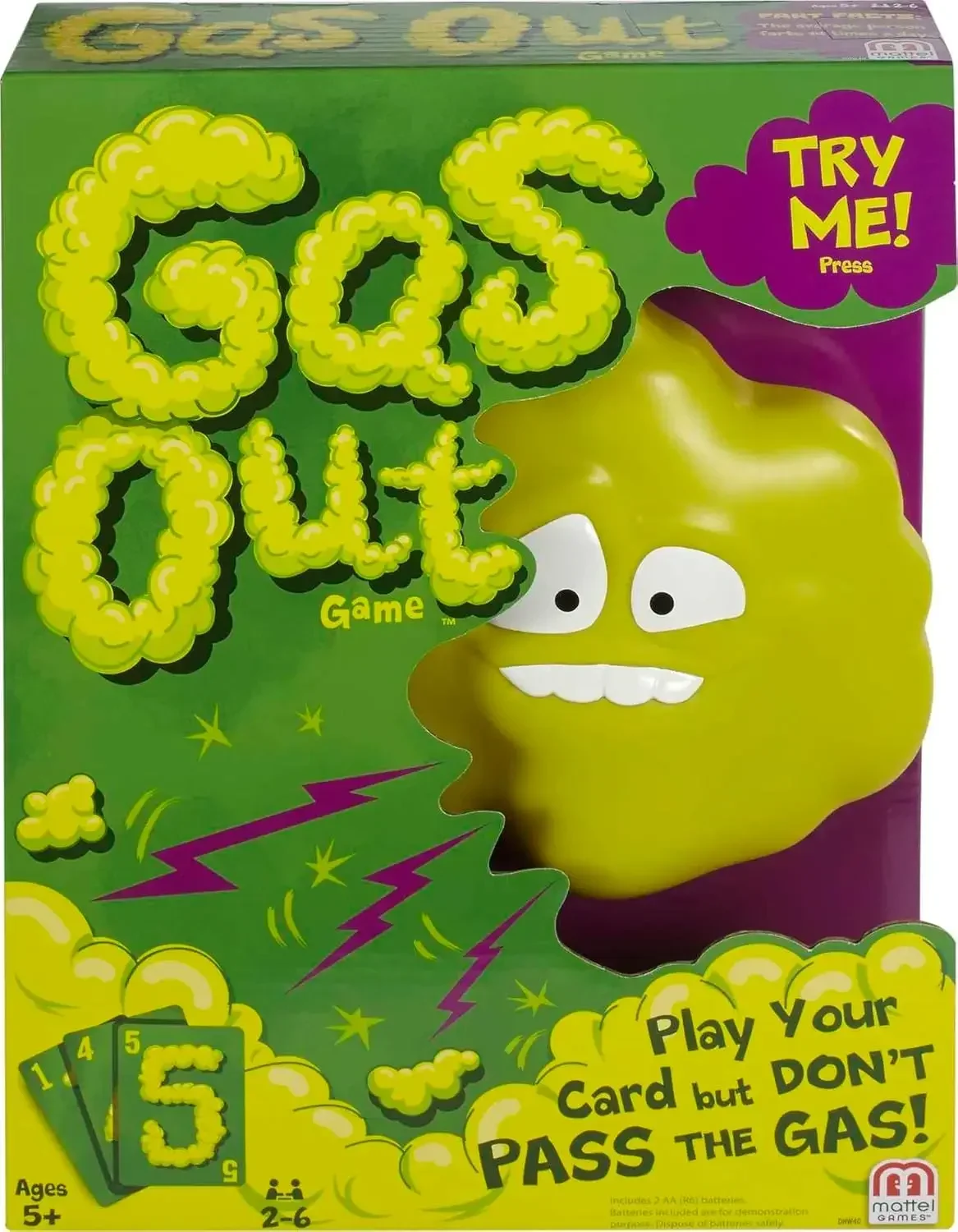 

2025 NEW Family Games Gas Out for Kids, Family & Game Night Hilarious Electronic Fart Sounds From A Plastic Gas Cloud