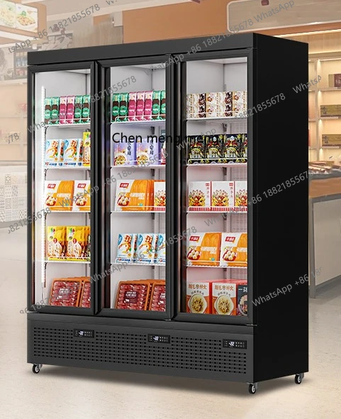 

Freezer Commercial refrigerator Food freezing Vertical independent door Temperature control Freezing display cabinet