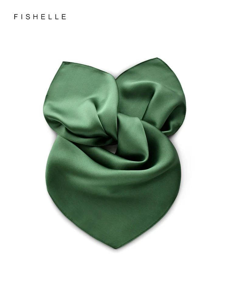 ミリタリーグリーンシルクスカーフ装飾ネクタイ多用途マルベリーシルクスクエアスカーフギフトボックス杭州シルクお土産スカーフ