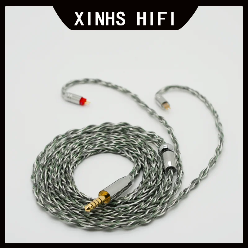 

XINHS HIFI T3 8-Core 7N Silver Plated OCC+Graphene OCC Earphone IEM Cable With 2.5mm/3.5mm/4.4mm MMCX/Recessed 2Pin/IE900/IE600