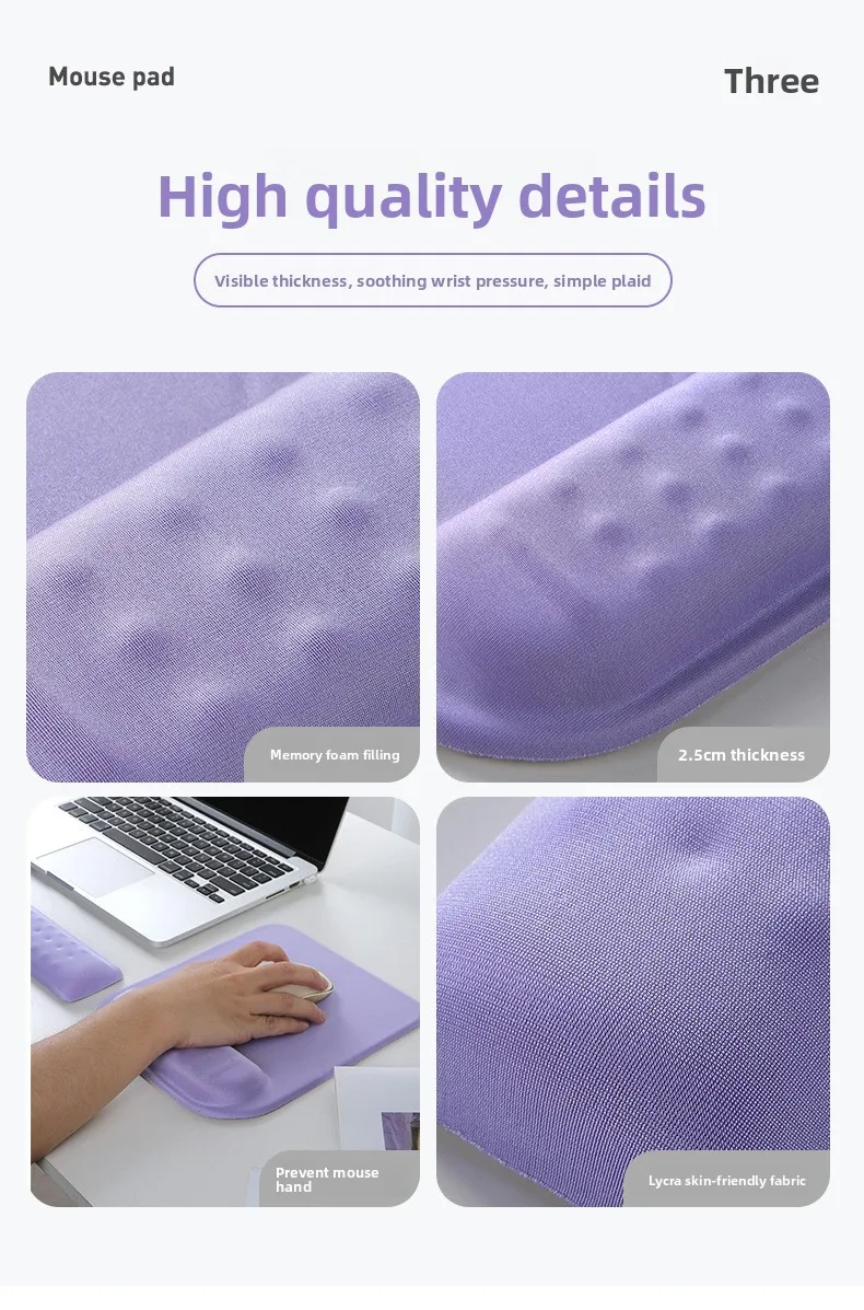 Schaumstoff-Handgelenkauflagen-Set Mauspad Tastaturunterlage Ergonomische Schreibtischunterlage für Büro und Gaming 10 Musteroptionen – Detail 5
