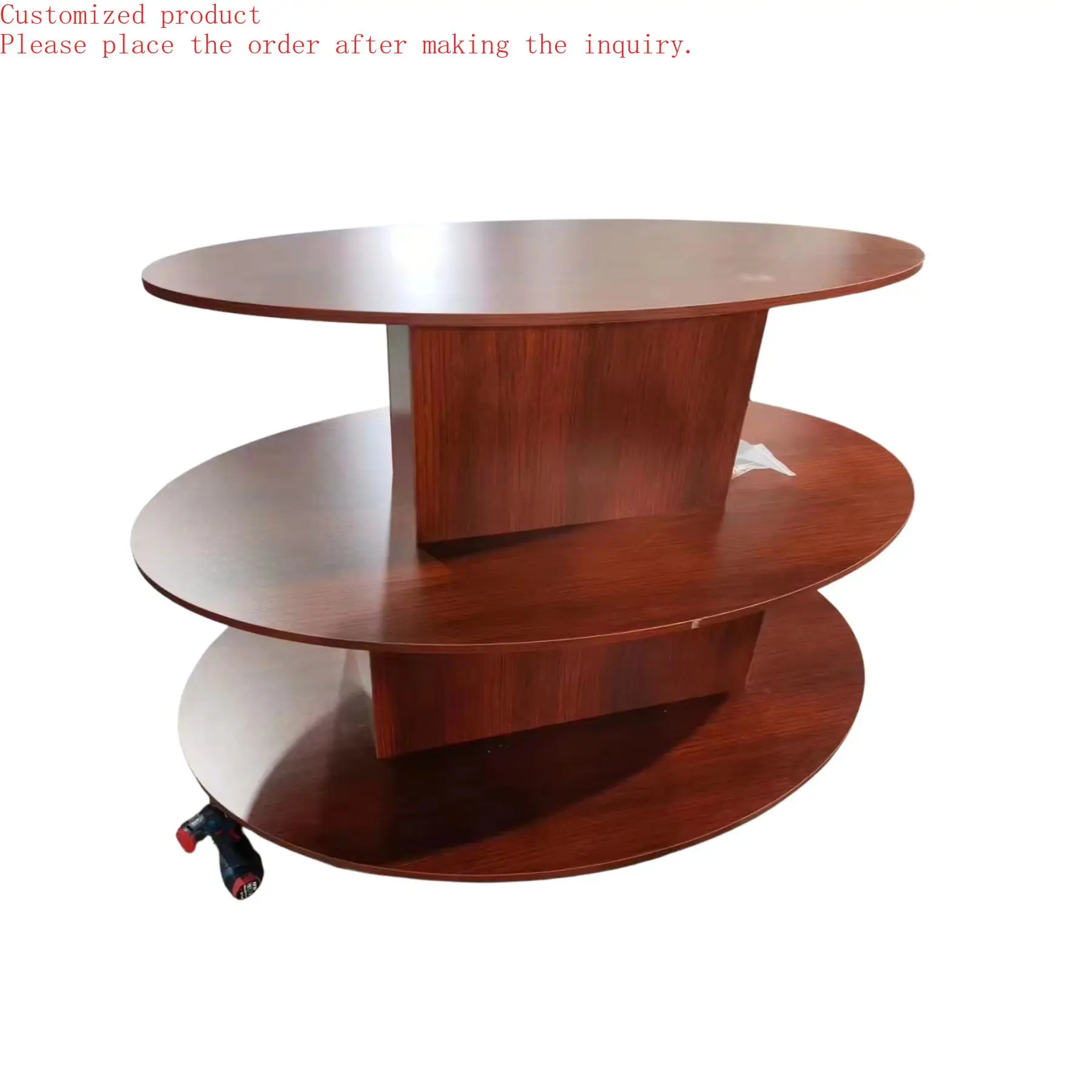 

Custom.Factory Custom MDF Melamine Facing Display Rack Supermarket Display Shelf