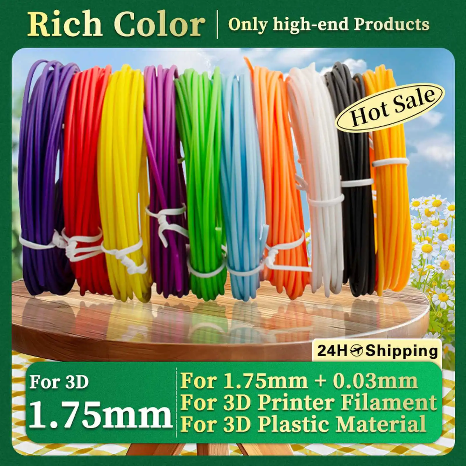 

14-цветная нить PLA 1,75 мм + 3,0 3D-принтер, безопасный пластиковый материал без запаха, точность 0,03 мм, бесплатная доставка, подходит для большинства принтеров FDM