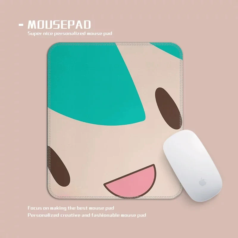 Beliebte H-Hatsune Cute Miku Kleine Mausunterlage aus PU-Leder, Rutschfeste Mauspad-Spielmatte für Notebook, PC und Computer