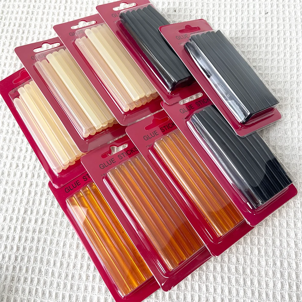 

Wholesale price direct sale small glue sticks for hair extensions, wig hair extensions, hot melt glue sticks for making hair tie