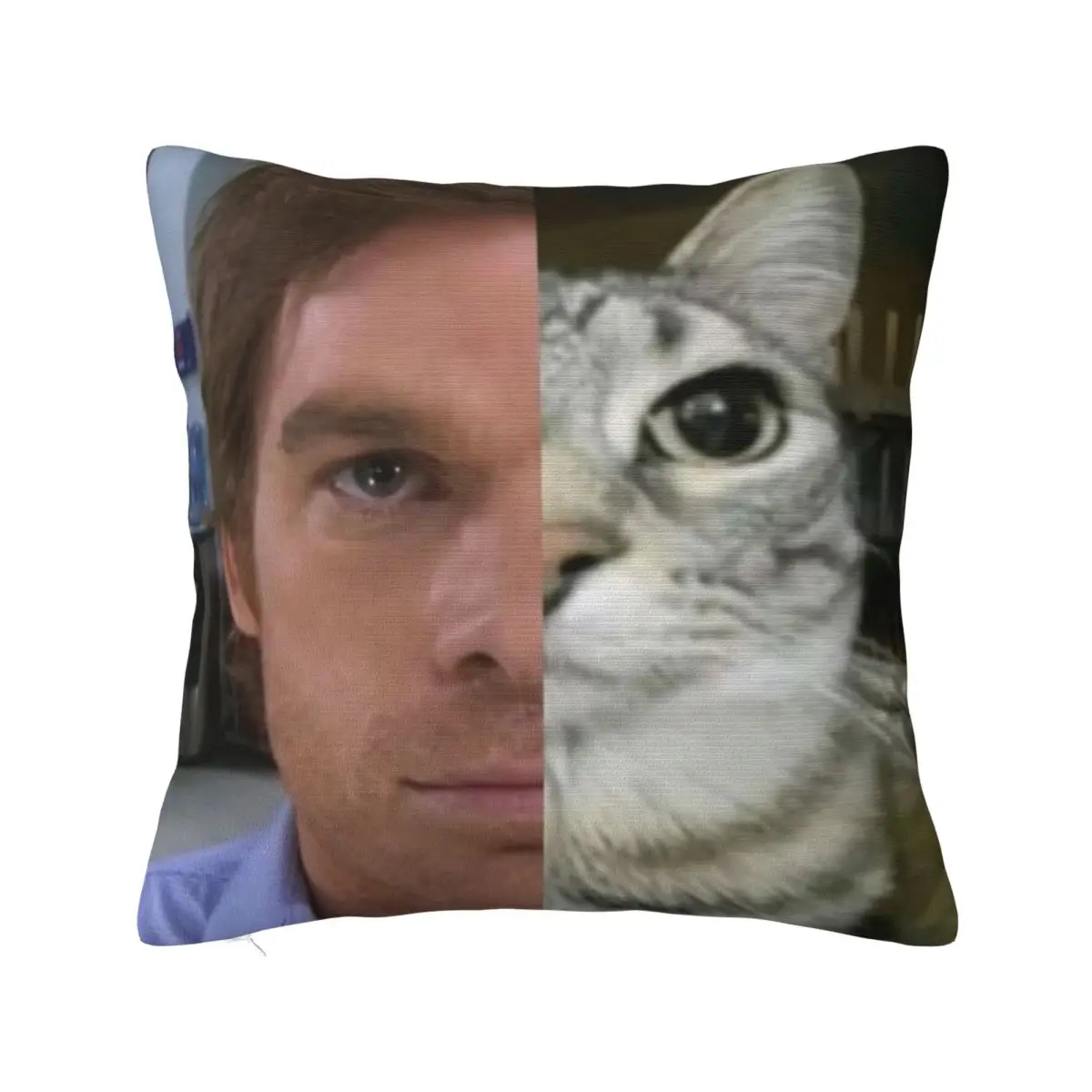 ديكستر مورغان القط الثالوث المخدة الطباعة النسيج غطاء الوسادة هدية رمي كيس وسادة غطاء سيارة انغلق 40X40cm