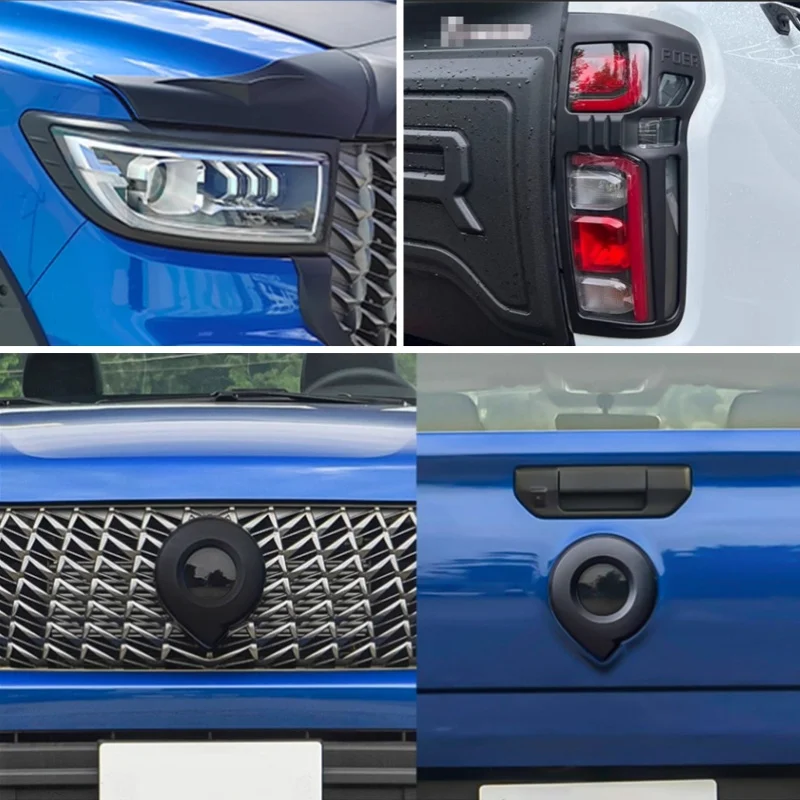 長城汽車（gwm）砲（ポー）ute-2023-2025年式-外装アクセサリー-ヘッドライト-アイブロウ-アイリッドカバー-リアトランクキャップ-ハンドルボウル