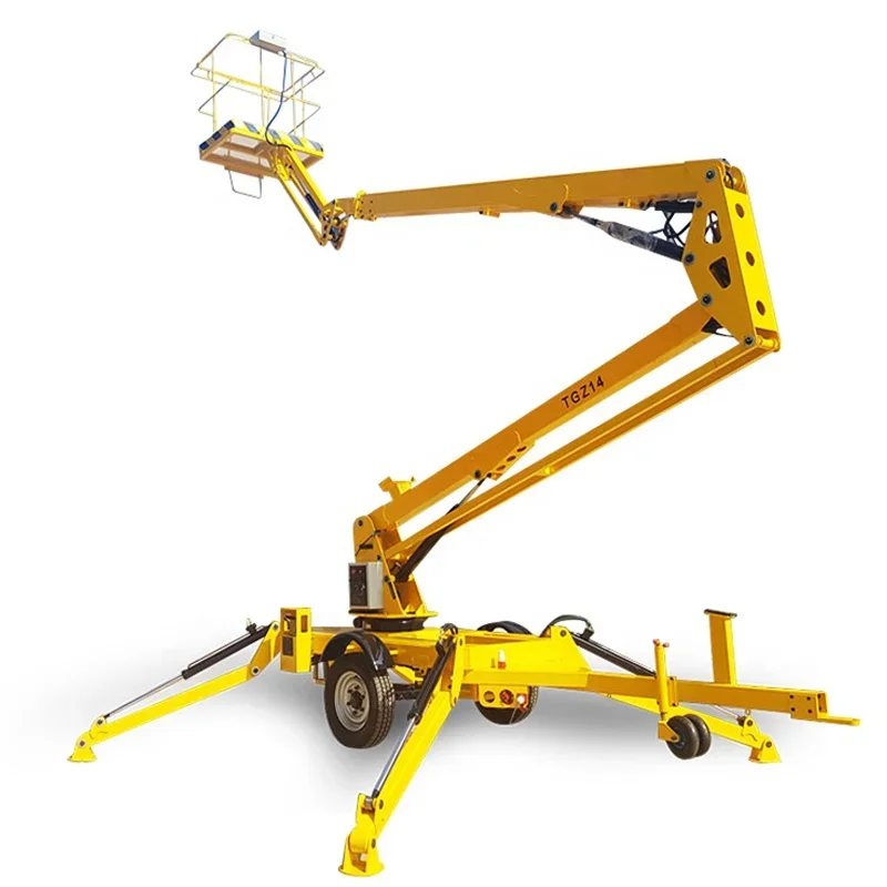 Aerial Work Platform Electric Diesel Cherry Picker 8m 12m 14m 16m 20m Hydraulic Man Lift Trailer Towable Boom Spider Lift