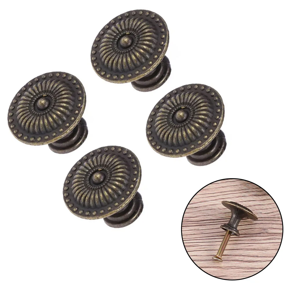 Description Picture 3 of item4pc Antique Bronze Kitchen Cabinet Drawer Knobs Dresser Cupboard Wardrobe Furniture Pulls Handle Wooden Box Jewelry Box Knobs