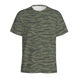 Colorful Tiger Stripe 3D Printed T Shirt For Men Camouflage Graphic T-shirt Streetwear Tops Short Sleeve Summer Loose Tee Shirts