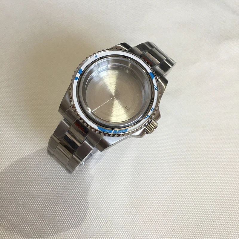 حافظة ساعة NH35 فاخرة للرجال 40 مللي متر مع زجاج كريستال الياقوت حافظة بديلة للغوص الفرعي لحركة Seiko NH34 NH35 NH36 nh38