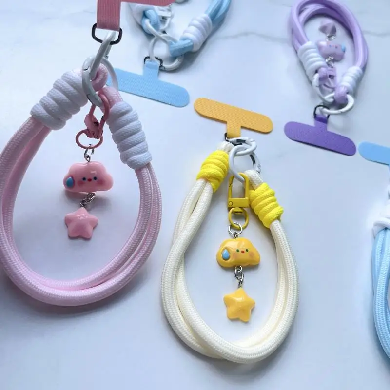 

1 Piece Camera Package Lanyard Fashion Cloud Cell Phone Lanyard Keychain Handmade Bowl Rope Cell Phone Cases Pendant