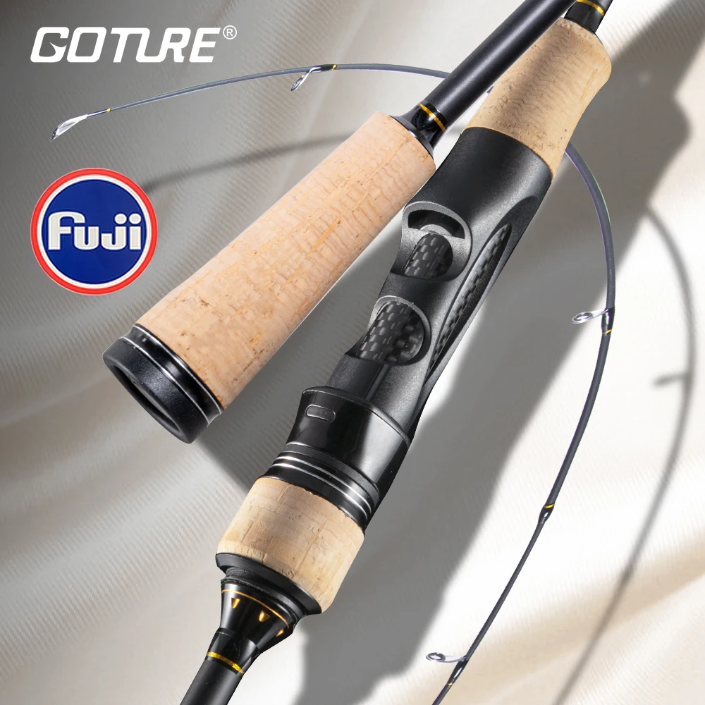 

Goture DELIGHT All Fuji Guide Ring Fishing Rod L/UL/M/MH Power Spinning Casting Rod 1.8M 1.98M UltraLight Wooden Handle Pole