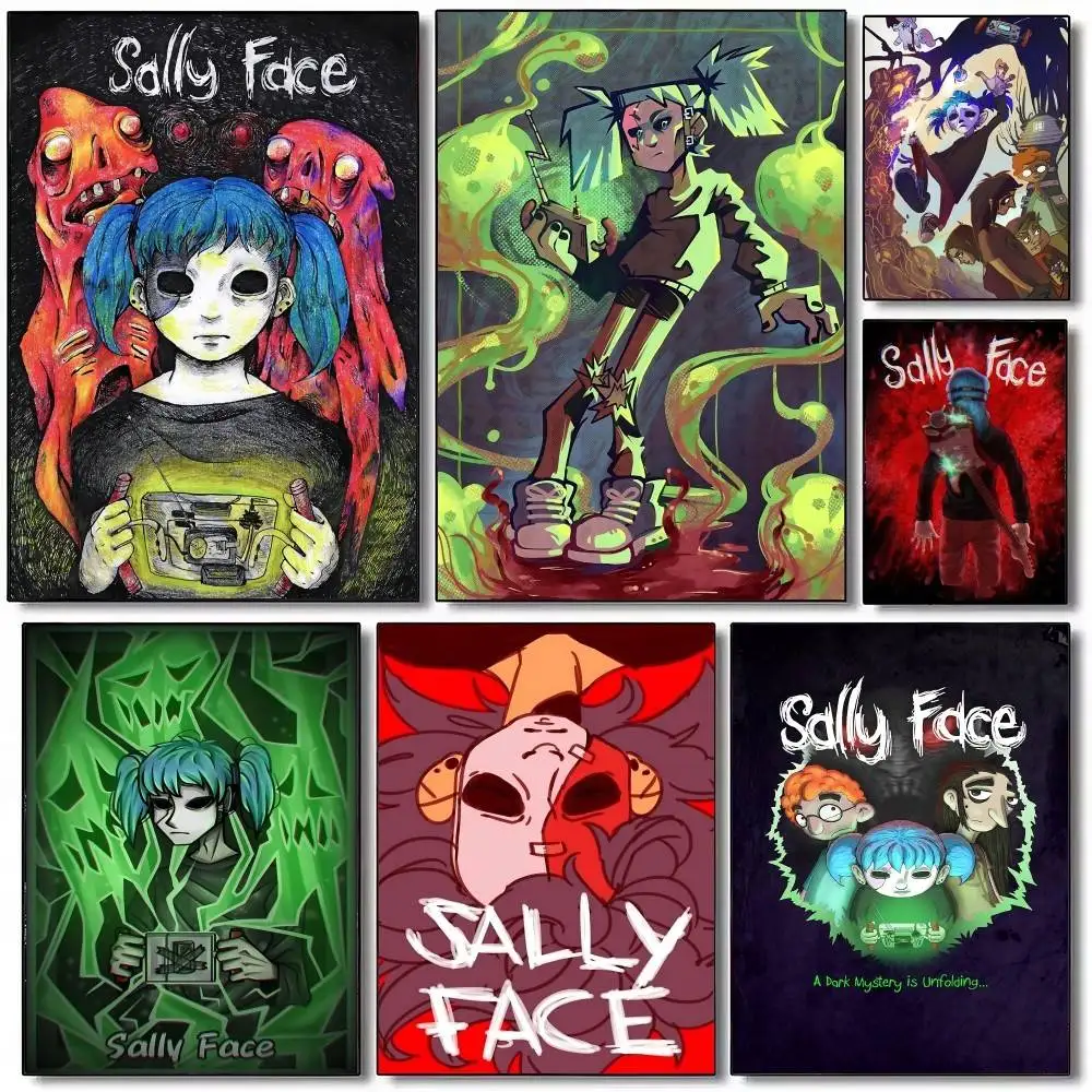 Game Sally Face Classic Posters Waterproof Paper Sticker Coffee House Bar Decor Art Wall Stickers
