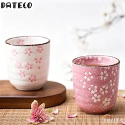 Sakura Underglaze Ceramic Tea Cup Single Porcelain Household Water Cup Elegant for Kung Fu Tea & Daily Drinking Unique Gift Idea