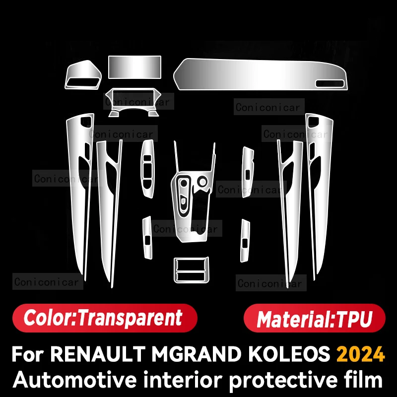 Per Renault Grand Koleos 2024 Car Interior Center Console strumento cruscotto pellicola protettiva accessori adesivi antigraffio