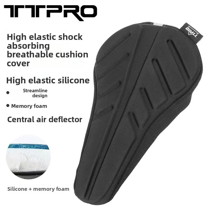 TTPRO Bicycle Seat Cover Soft Thickened Silicone Bike Saddle Cushion Universal Cycling Pad for Road Mountain Bike