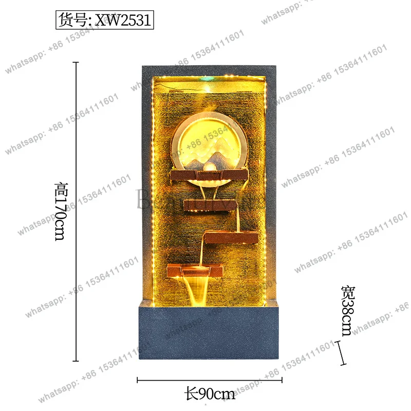 LJY water curtain wall rockery running water screen partition floor ornament landscape decoration