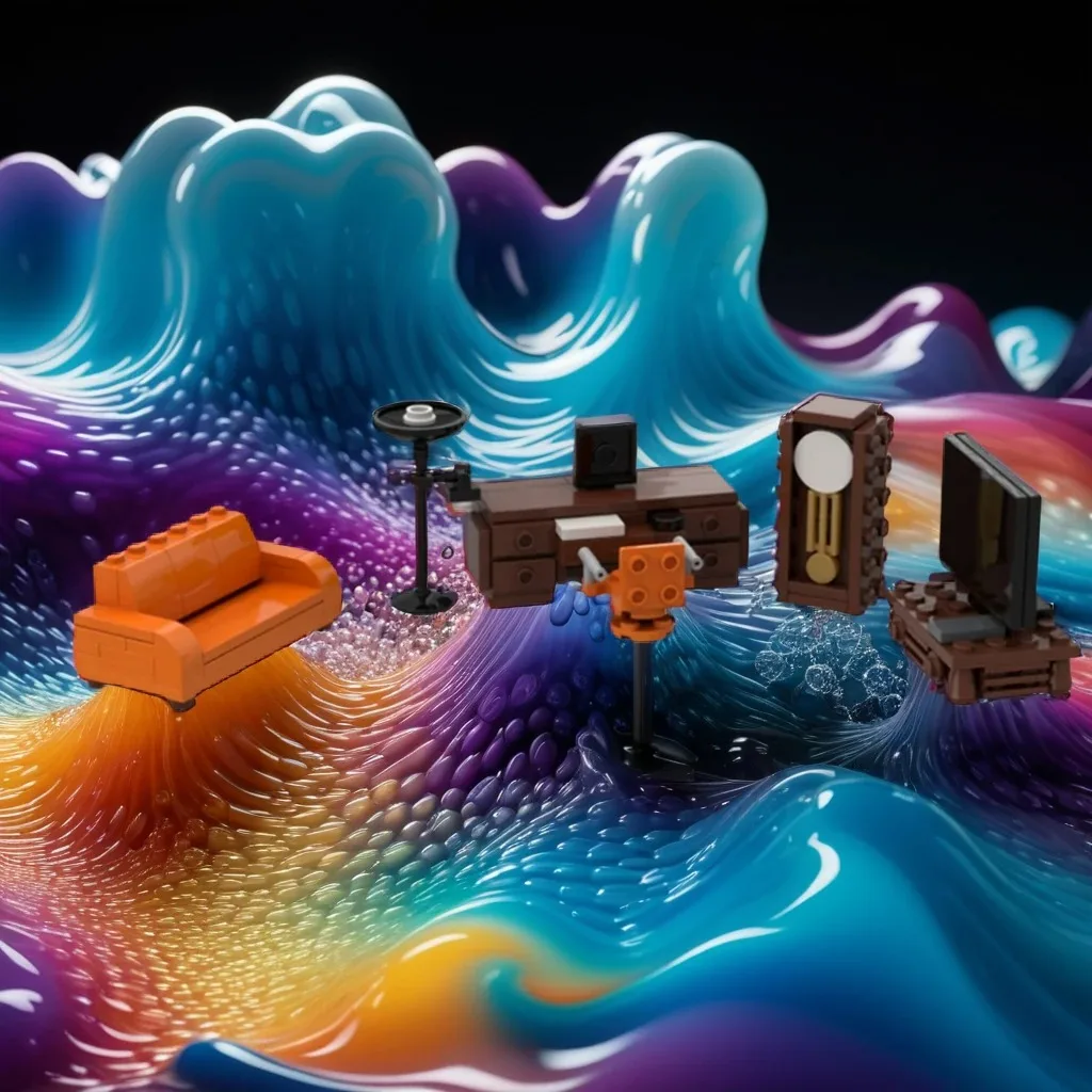 

137Pcs MOC Home Decor Furniture Mini Set Modular Interior DIY Model Building Blocks Birthday Toys Gift