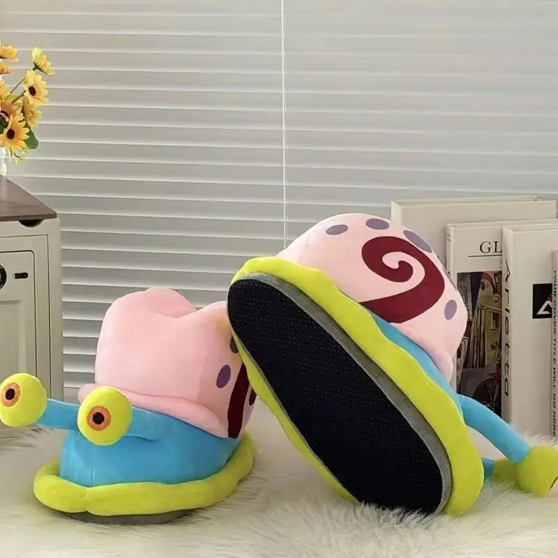

2026 Winter Unisex Funny Snail Slippers Cartoon Warm Indoor Home Cotton Shoes Men's and Women's Autumn Anti slip Shoes Gift