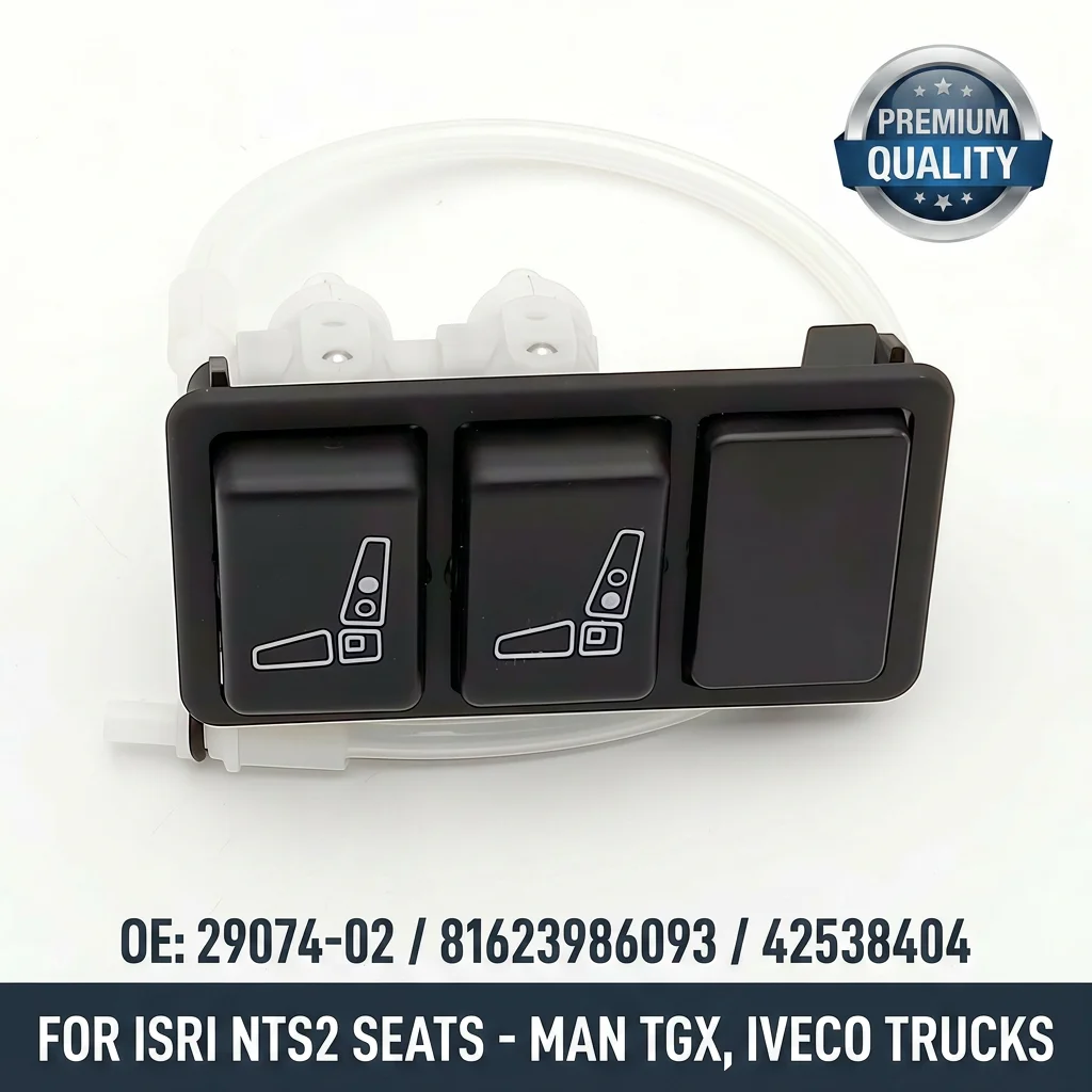 29074-02 81623986093 42538404 Truck Seat Lumbar Adjustment IPS Valve 3 Buttons for ISRI 6860 NTS MAN TGX TGS IVECO Stralis