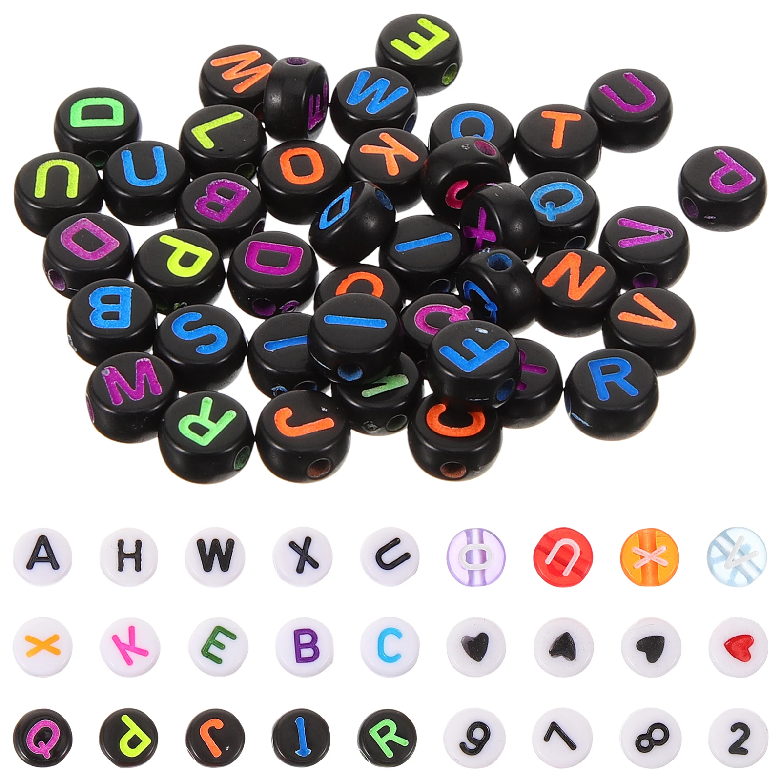

1900 Pcs Alphabet Beads Acrylic Craft DIY Letters for Bracelets Necklaces Earrings Hair Accessories Jewelry Making Projects Kids