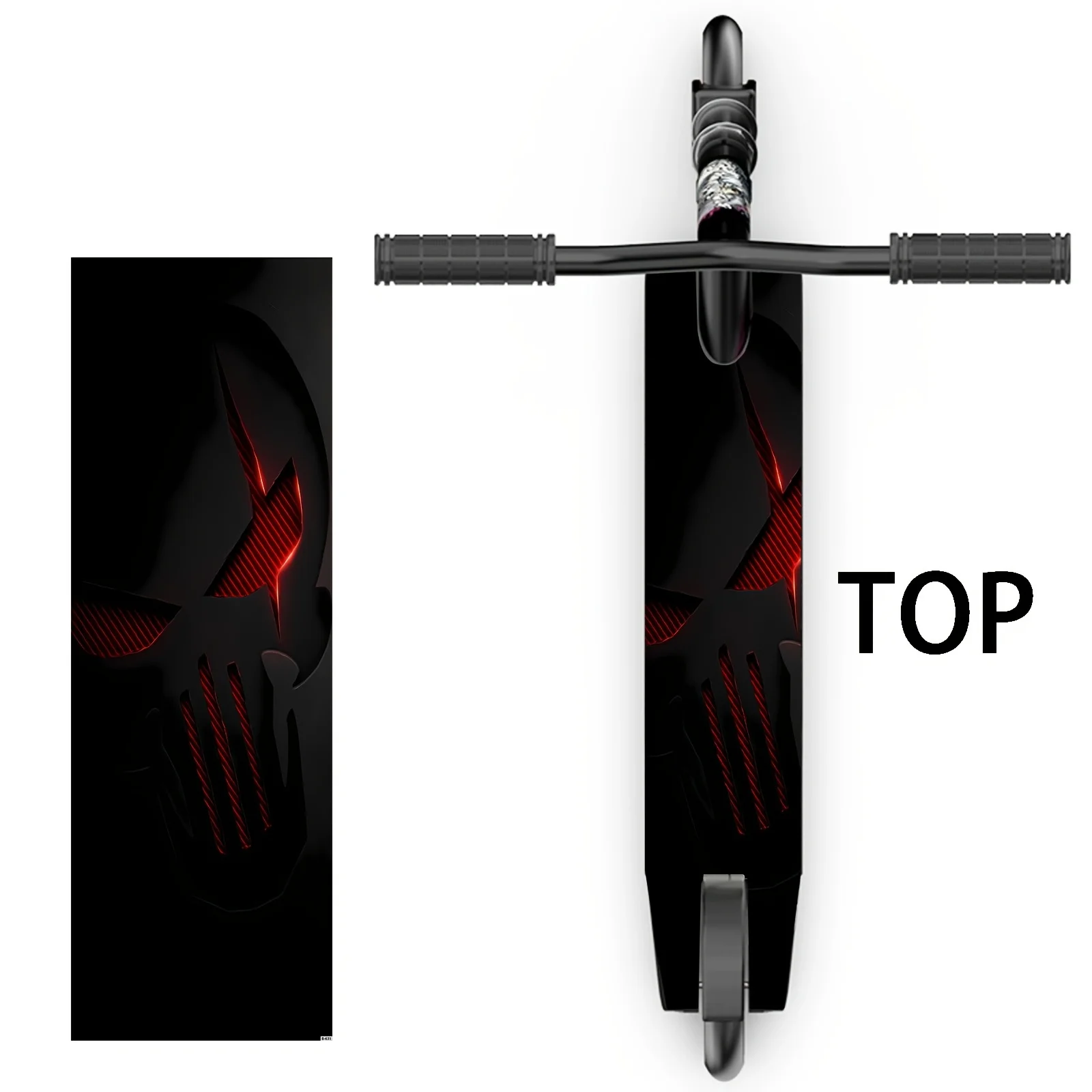 

1 Dark Red Skull Scooter Sticker, Scooter DIY Decorative Sticker/Suitable for Scooter/Portable Folding Scooter/Heavy Duty Scoote