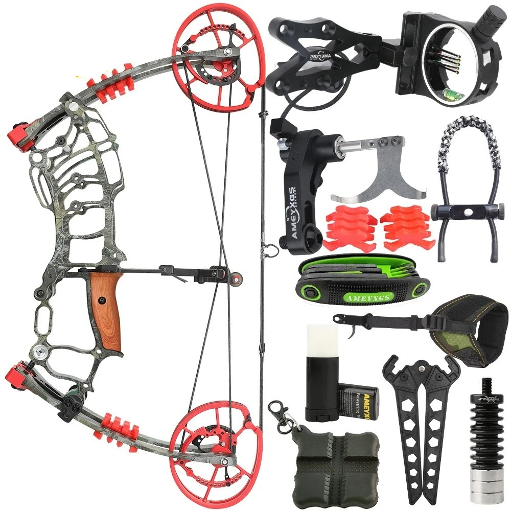 

30-55lbs Compound Bow Shooting Archery Dual Purpose Bow Hunting Target aluminum alloy Compound Bow Shooting Steel Ball