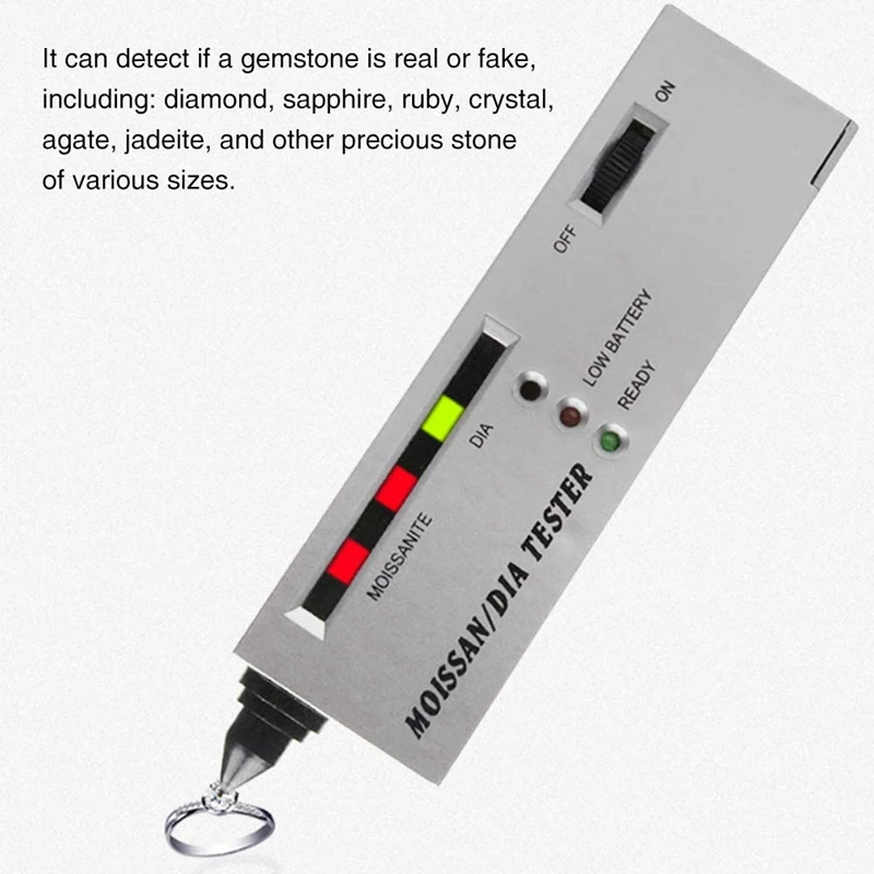 Diamond Selector Detector LED Indicator Moissan Jade Gem Tester Pen Gh Accuracy Ruby Stone Electronic Professional