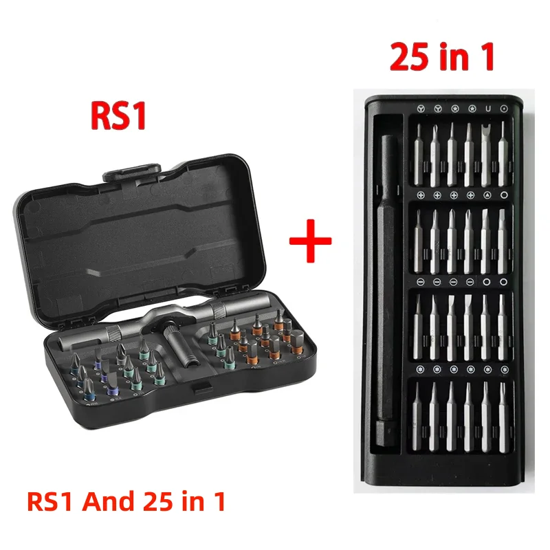 DUKA RS1 Screwdriver Set 24 in 1 Ratchet Wrench Screwdriver Magnetic Bits Tools Set DIY Household Repair Tool