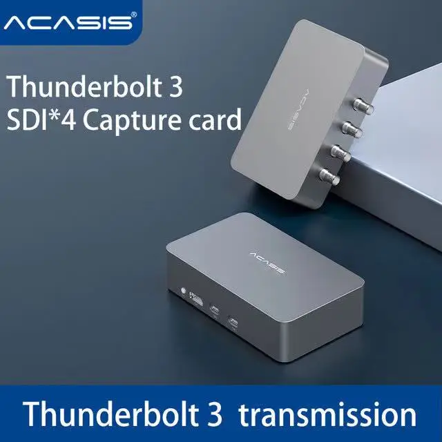 2021 Acasis High Speed 4K60 USB4.0 4 قنوات SDI بطاقة التقاط الفيديو الخارجية للبث المباشر