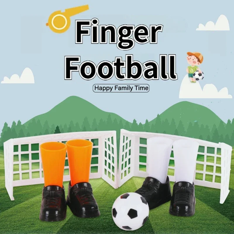 Juego de fútbol con dedos, dos objetivos, divertido juguete de fútbol para fiesta familiar para fanáticos, regalos de Club, juego de mesa para niños, diversión y entretenimiento