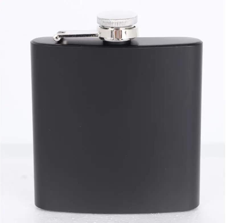 50pcs 6 oz Matte Black Stainless Steel Hip Flask Pocket Size Wine Bottle for Storing Whiskey Alcohol Liquor ni04