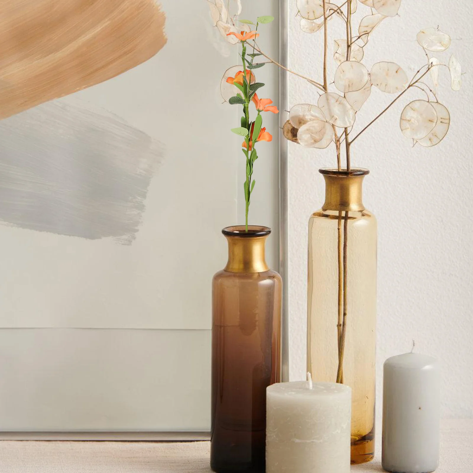 

6Pcs 65cm Faux Eucalyptus Stems High Realism Design Easy Length Home Wedding Decor Artificial Green Eucalyptus