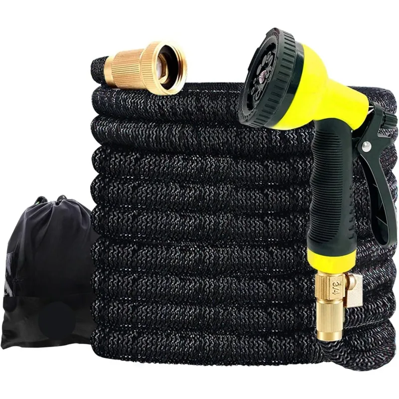 75ft Expandable Garden Hose with Stand - Heavy Duty High Strength 3750D, Nozzle with Storage Bag